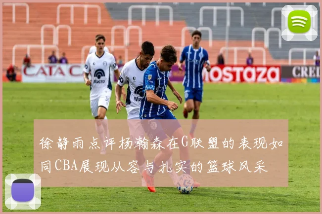 徐静雨点评杨瀚森在G联盟的表现如同CBA展现从容与扎实的篮球风采